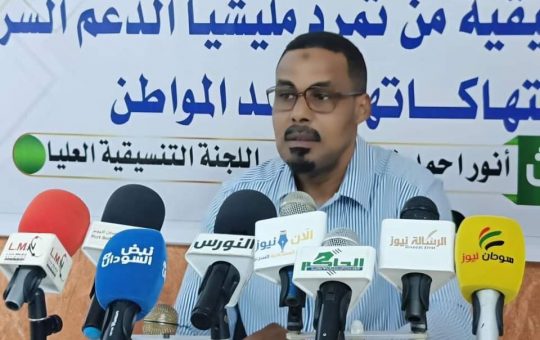 السودان -“الفضاء نيوز”: تنسيقية المحاميد: الفيتو الروسي نقل الملف السوداني إلى اطار آخر من العلاقات الدولية والاقليمية