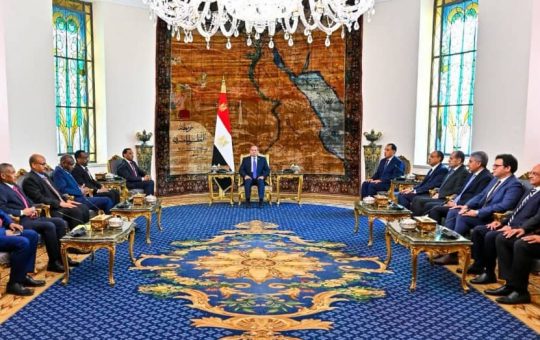 السودان – “الفضاء نيوز”: الرئيس المصري عبدالفتاح السيسي يستقبل رئيس الوزراء د. كامل إدريس 