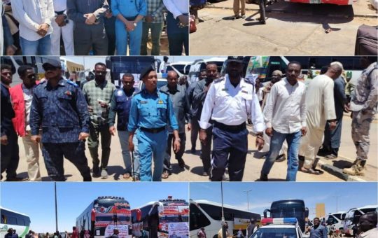 السودان – “الفضاء نيوز”: *”جهاز المخابرات العامة” يدعم العودة الطوعية بـ 22 بصاً بمعبر أرقين*