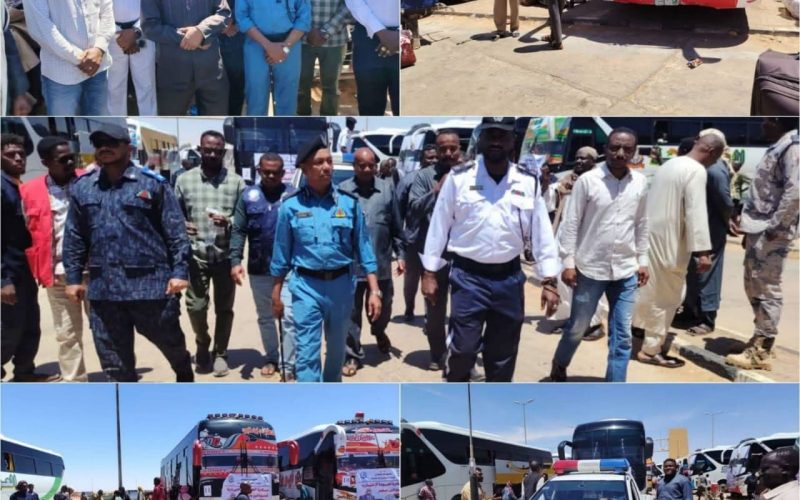 السودان – “الفضاء نيوز”: *”جهاز المخابرات العامة” يدعم العودة الطوعية بـ 22 بصاً بمعبر أرقين*