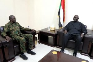 السودان – “الفضاء نيوز”:   *نائب رئيس مجلس السيادة الفريق مالك عقار إير يتلقى تنويرا من والي الخرطوم الأستاذ أحمد عثمان حمزة حول مجمل الأوضاع بالولاية*